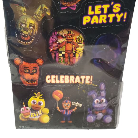 Five Nights at Freddy's Sticker Sheets 4 Sheet Sticker Pack FNAF Birthday Party - Picture 4 of 9